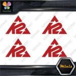 Compatible K2 Mountain Snowboards Skis Pack of 4 MINI SIZE Decals Stickers Vinyl - Image 8
