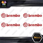 Compatible Brembo Calipers Brakes Name Pack of 4 MINI SIZE Decals Stickers Vinyl