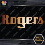 Compatible Rogers Drums Music Script Letters Name Logo Vinyl Decals Stickers - Image 19