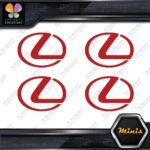 Compatible Lexus Circle Logo Emblem Pack of 4 MINI SIZE Decals Stickers Vinyl