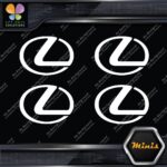 Compatible Lexus Circle Logo Emblem Pack of 4 MINI SIZE Decals Stickers Vinyl - Image 4