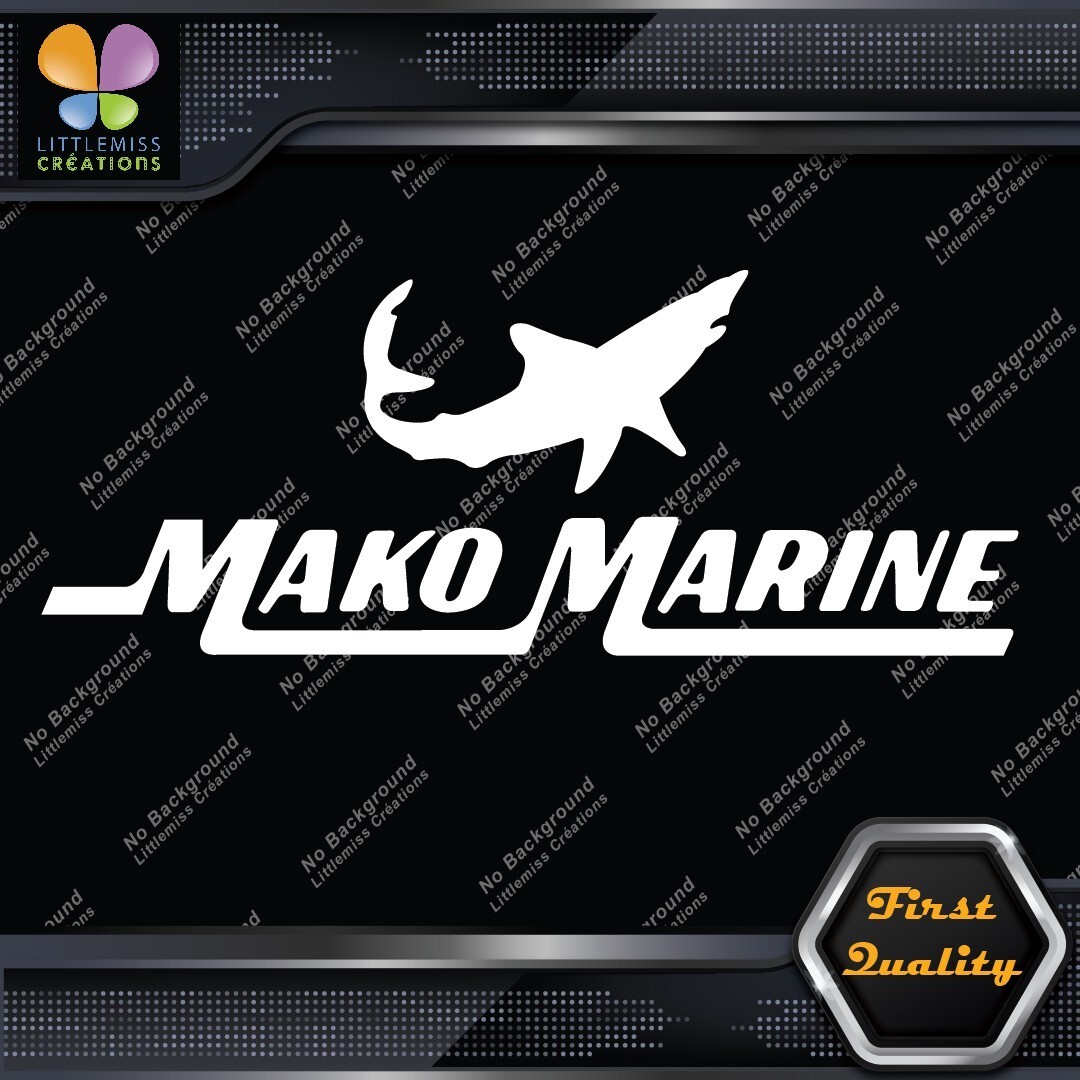 Compatible Mako Marine Fishing Boats Shark Name Outboard Decals Stickers Vinyl 277050920156 Compatible Mako Marine Fishing Boats Shark Name Outboard Decals Stickers Vinyl - Image 1