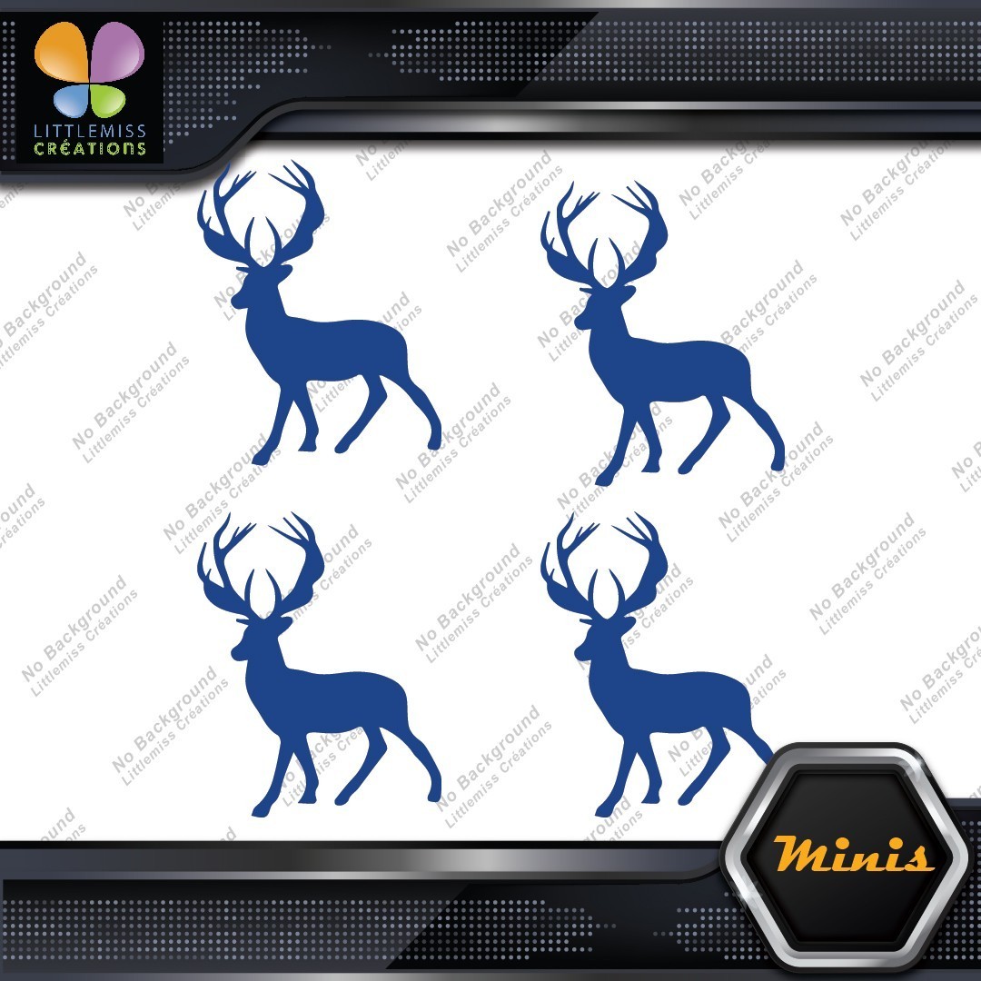 Deer Standing Up Male Stag Buck Pack of 4 MINI SIZE Decals Stickers Vinyl - Image 11