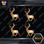 Deer Standing Up Male Stag Buck Pack of 4 MINI SIZE Decals Stickers Vinyl - Image 19