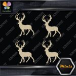 Deer Standing Up Male Stag Buck Pack of 4 MINI SIZE Decals Stickers Vinyl - Image 23