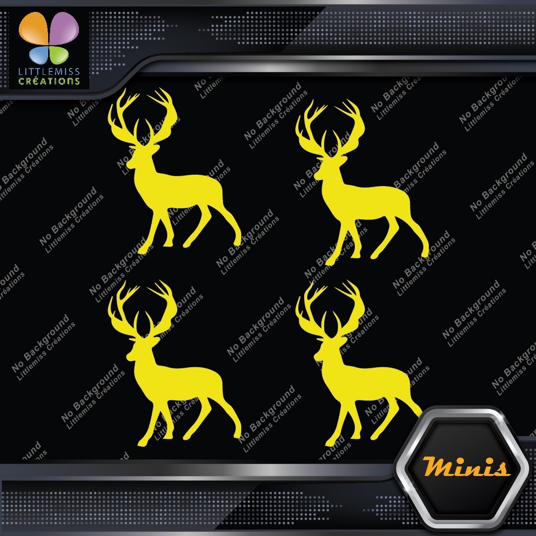 Deer Standing Up Male Stag Buck Pack of 4 MINI SIZE Decals Stickers Vinyl - Image 5
