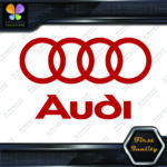 Compatible Audi Name & Rings Circles Cars JDM Tuning Vinyl Decals Stickers
