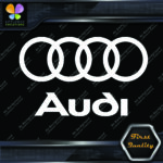 Compatible Audi Name & Rings Circles Cars JDM Tuning Vinyl Decals Stickers - Image 3
