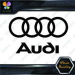 Compatible Audi Name & Rings Circles Cars JDM Tuning Vinyl Decals Stickers - Image 5