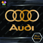 Compatible Audi Name & Rings Circles Cars JDM Tuning Vinyl Decals Stickers - Image 6