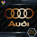 Compatible Audi Name & Rings Circles Cars JDM Tuning Vinyl Decals Stickers - Image 8
