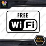 Compatible Free Wifi Wi-Fi Wi Fi Hotspot Store Sign Logo Decals Stickers Vinyl