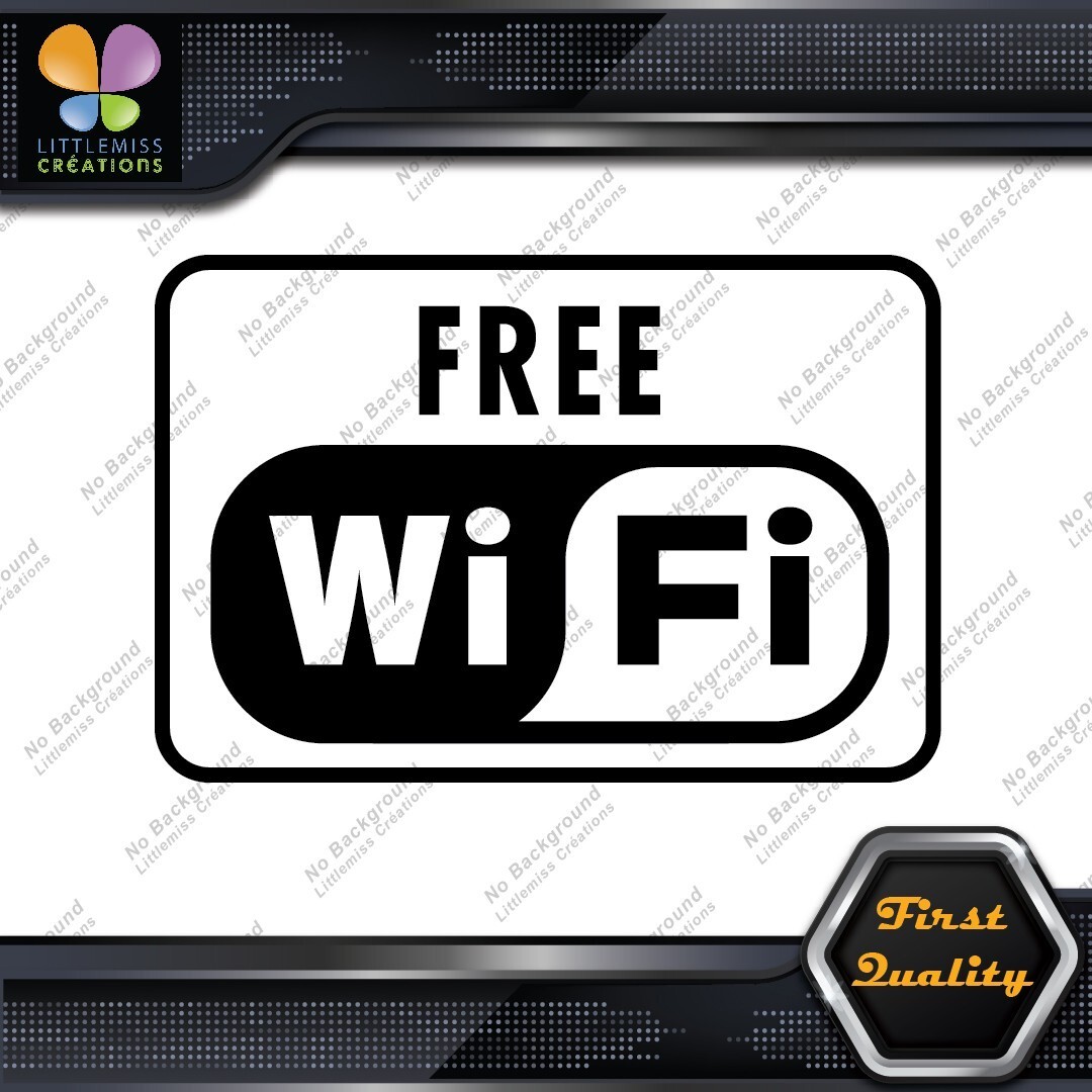 Compatible Free Wifi Wi Fi Wi Fi Hotspot Store Sign Logo Decals Stickers Vinyl 277141431086 Compatible Free Wifi Wi-Fi Wi Fi Hotspot Store Sign Logo Decals Stickers Vinyl - Image 1