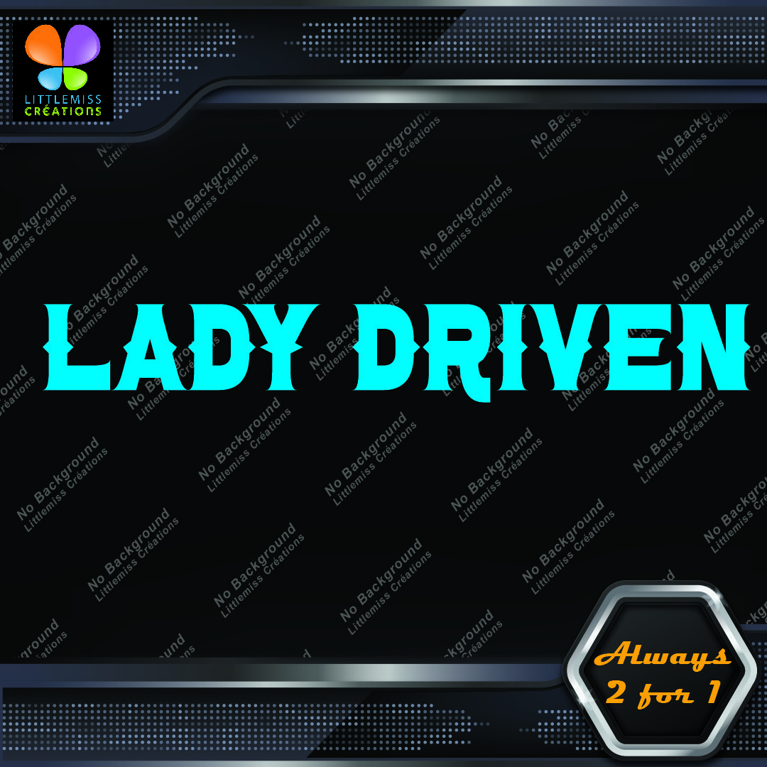 Lady Driven Western Chicks Banner Tuning Girl Power JDM Vinyl Decals Stickers 276407286486 Lady Driven Western Chicks Banner Tuning Girl Power JDM Vinyl Decals Stickers - Image 1