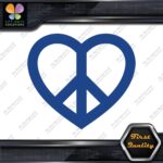 Peace Sign Heart Shape Symbol Hippie Love Logo Emblem Decals Stickers Vinyl - Image 11