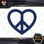 Peace Sign Heart Shape Symbol Hippie Love Logo Emblem Decals Stickers Vinyl - Image 12