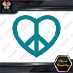 Peace Sign Heart Shape Symbol Hippie Love Logo Emblem Decals Stickers Vinyl - Image 13