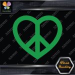 Peace Sign Heart Shape Symbol Hippie Love Logo Emblem Decals Stickers Vinyl - Image 14