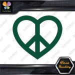Peace Sign Heart Shape Symbol Hippie Love Logo Emblem Decals Stickers Vinyl - Image 16