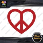 Peace Sign Heart Shape Symbol Hippie Love Logo Emblem Decals Stickers Vinyl