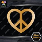 Peace Sign Heart Shape Symbol Hippie Love Logo Emblem Decals Stickers Vinyl - Image 17