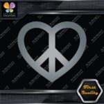 Peace Sign Heart Shape Symbol Hippie Love Logo Emblem Decals Stickers Vinyl - Image 18