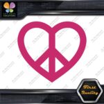 Peace Sign Heart Shape Symbol Hippie Love Logo Emblem Decals Stickers Vinyl - Image 20