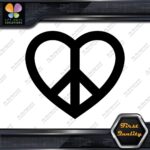 Peace Sign Heart Shape Symbol Hippie Love Logo Emblem Decals Stickers Vinyl - Image 3