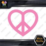 Peace Sign Heart Shape Symbol Hippie Love Logo Emblem Decals Stickers Vinyl - Image 21