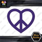 Peace Sign Heart Shape Symbol Hippie Love Logo Emblem Decals Stickers Vinyl - Image 22