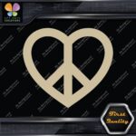 Peace Sign Heart Shape Symbol Hippie Love Logo Emblem Decals Stickers Vinyl - Image 23