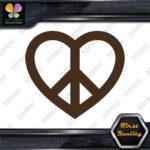 Peace Sign Heart Shape Symbol Hippie Love Logo Emblem Decals Stickers Vinyl - Image 24