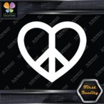 Peace Sign Heart Shape Symbol Hippie Love Logo Emblem Decals Stickers Vinyl - Image 4