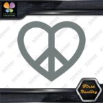 Peace Sign Heart Shape Symbol Hippie Love Logo Emblem Decals Stickers Vinyl - Image 5