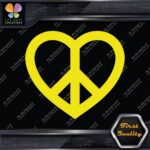 Peace Sign Heart Shape Symbol Hippie Love Logo Emblem Decals Stickers Vinyl - Image 6