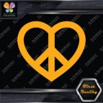 Peace Sign Heart Shape Symbol Hippie Love Logo Emblem Decals Stickers Vinyl - Image 7