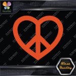 Peace Sign Heart Shape Symbol Hippie Love Logo Emblem Decals Stickers Vinyl - Image 8