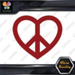 Peace Sign Heart Shape Symbol Hippie Love Logo Emblem Decals Stickers Vinyl - Image 9