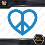 Peace Sign Heart Shape Symbol Hippie Love Logo Emblem Decals Stickers Vinyl - Image 10