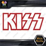Compatible Kiss Rock Band Hollow Name Musical Logo Vinyl Decals Stickers