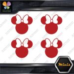 Compatible Minnie Mouse Head Bow Logo Pack of 4 MINI SIZE Decals Stickers Vinyl - Image 12