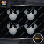Compatible Minnie Mouse Head Bow Logo Pack of 4 MINI SIZE Decals Stickers Vinyl - Image 19