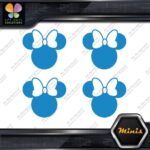 Compatible Minnie Mouse Head Bow Logo Pack of 4 MINI SIZE Decals Stickers Vinyl - Image 3