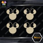 Compatible Minnie Mouse Head Bow Logo Pack of 4 MINI SIZE Decals Stickers Vinyl - Image 22