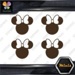 Compatible Minnie Mouse Head Bow Logo Pack of 4 MINI SIZE Decals Stickers Vinyl - Image 23