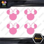 Compatible Minnie Mouse Head Bow Logo Pack of 4 MINI SIZE Decals Stickers Vinyl - Image 4