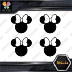 Compatible Minnie Mouse Head Bow Logo Pack of 4 MINI SIZE Decals Stickers Vinyl - Image 5