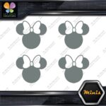 Compatible Minnie Mouse Head Bow Logo Pack of 4 MINI SIZE Decals Stickers Vinyl - Image 8
