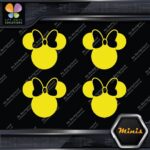 Compatible Minnie Mouse Head Bow Logo Pack of 4 MINI SIZE Decals Stickers Vinyl - Image 9