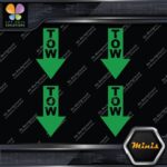 Tow Arrow Pointing down JDM Towing Pack of 4 MINI SIZE Decals Stickers Vinyl - Image 13